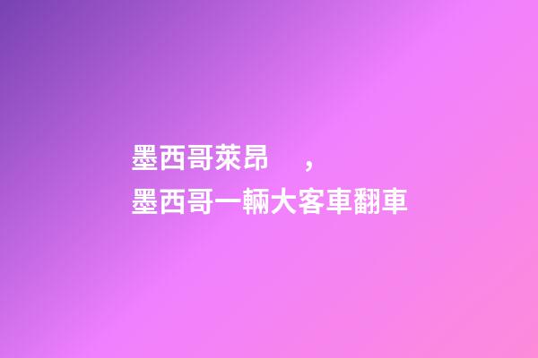 墨西哥萊昂，墨西哥一輛大客車翻車-第1張-觀點(diǎn)-玄機(jī)派